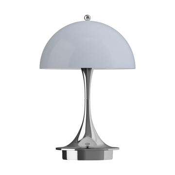 Panthella 160 Portable v3 pöytävalaisin - Chrome opal grey - Louis Poulsen