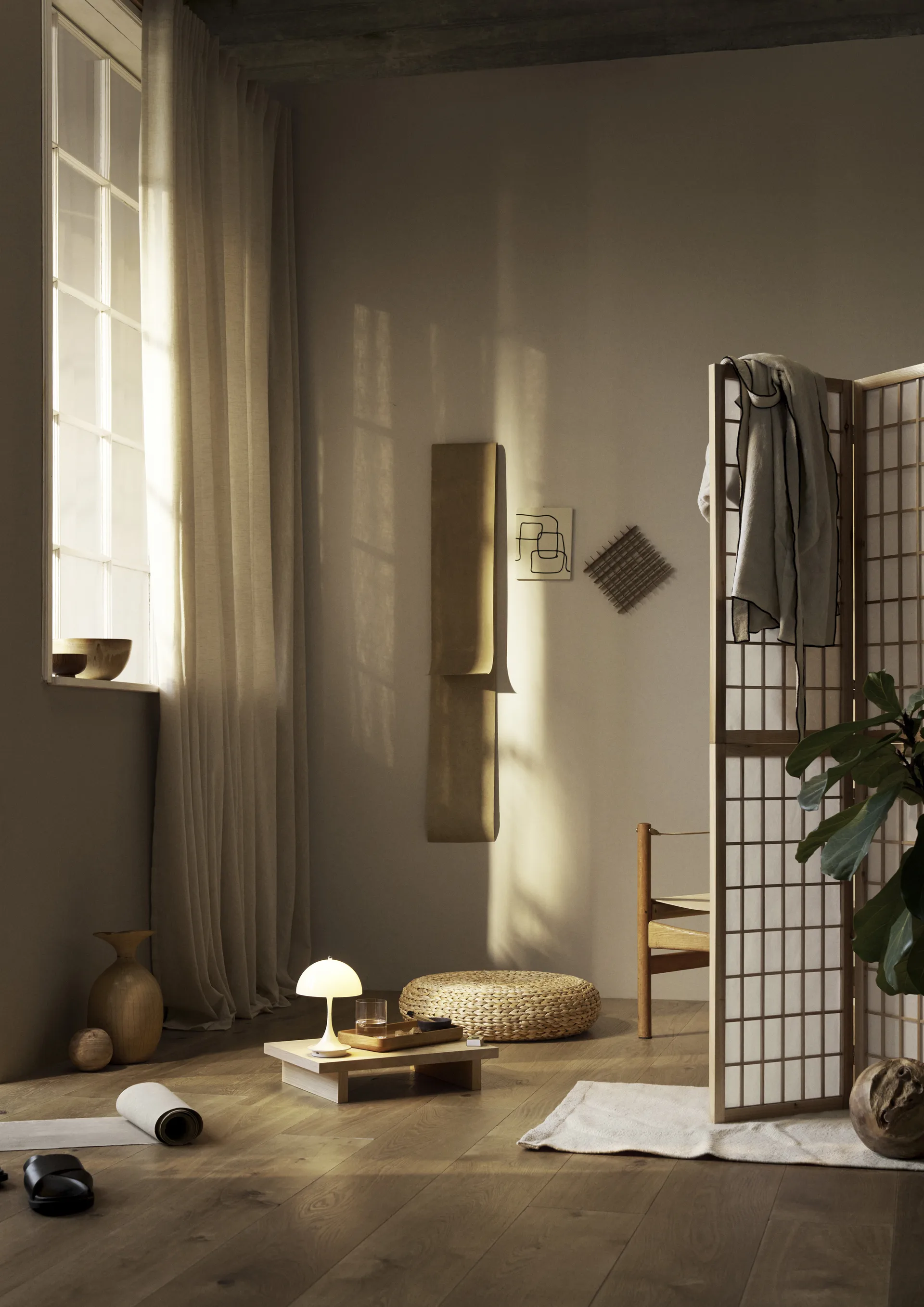 Panthella 160 Portable v3 pöytävalaisin, Opal beige Louis Poulsen