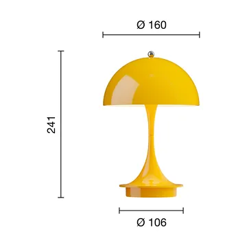 Panthella 160 Portable v3 pöytävalaisin - Opaque yellow - Louis Poulsen