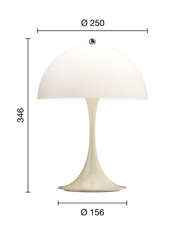 Panthella 250 kannettava pöytälamppu - Opal beige - Louis Poulsen
