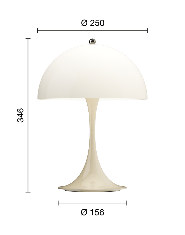 Panthella 250 kannettava pöytälamppu, Opal beige Louis Poulsen
