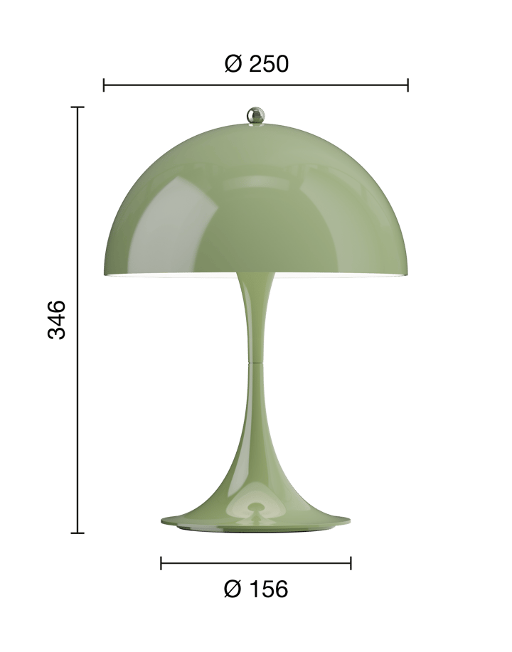 Panthella 250 kannettava pöytälamppu, Opaque moss green Louis Poulsen