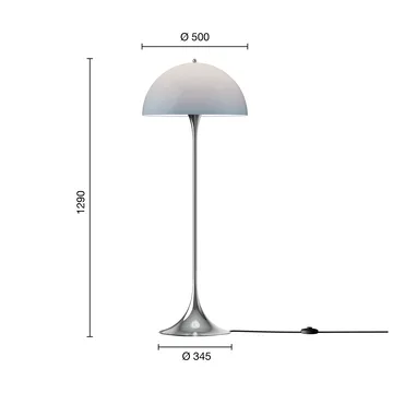 Panthella 500 lattiavalaisin - Original opal blue grey - Louis Poulsen