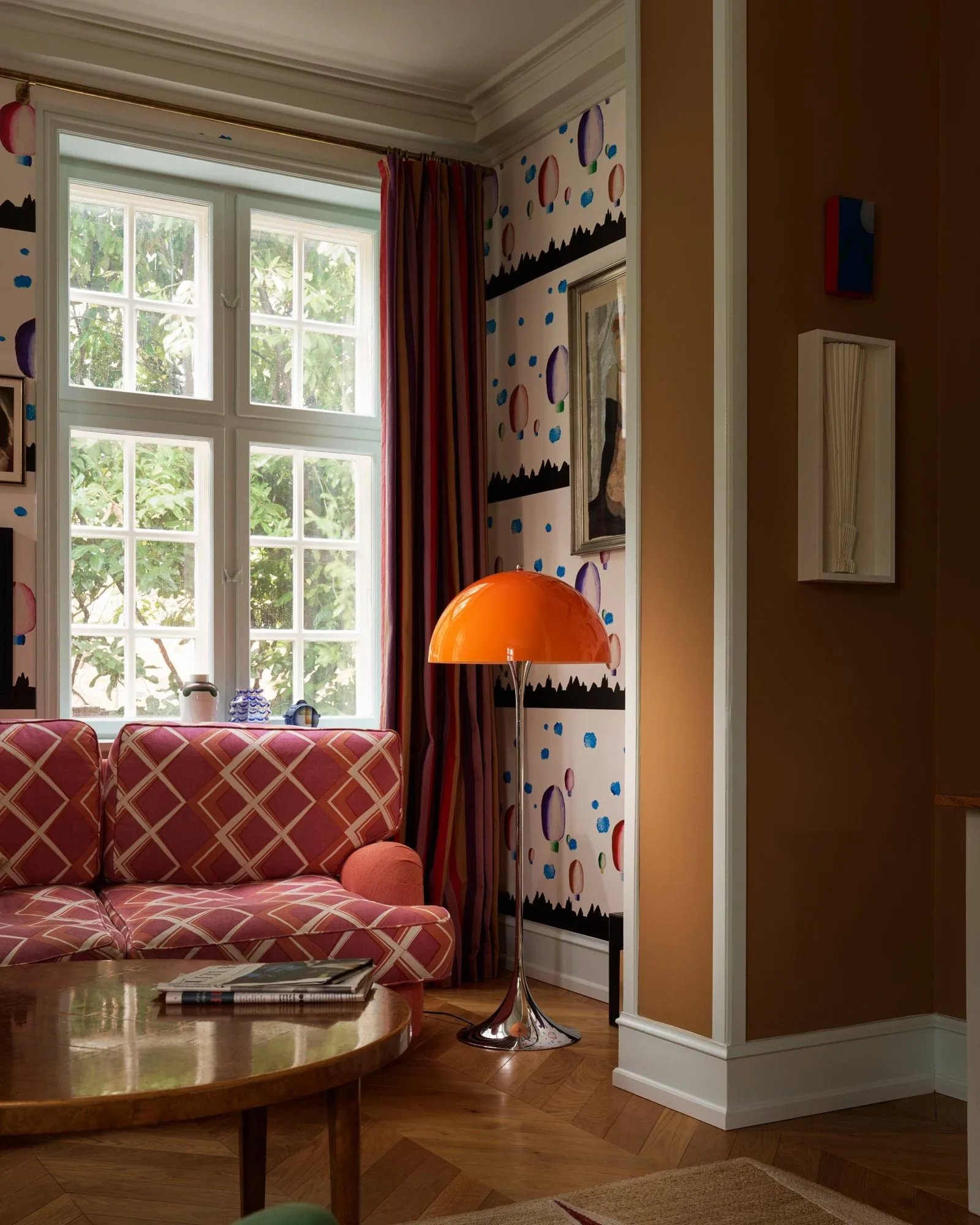 Panthella 500 lattiavalaisin, Original opal orange Louis Poulsen