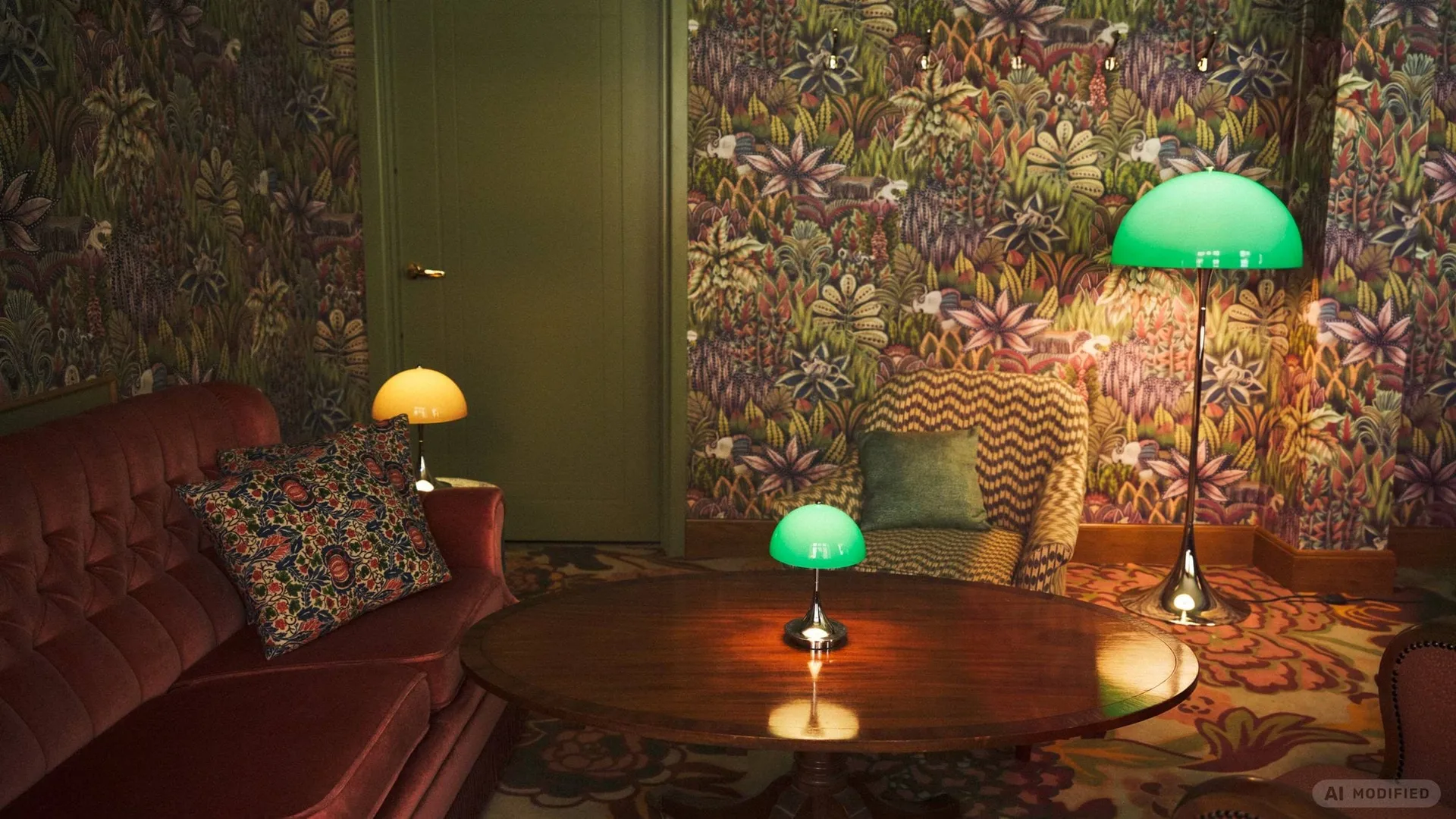 Panthella 500 lattiavalaisin, Original opal red Louis Poulsen