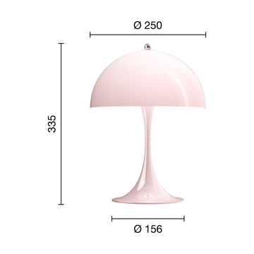 Panthella MINI -pöytälamppu - Pale rose - Louis Poulsen