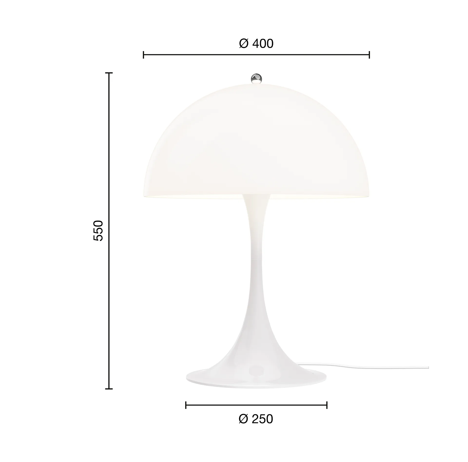 Panthella pöytälamppu, V3, Opal white Louis Poulsen