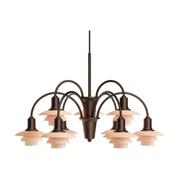 PH 1/1 Chandelier Centenary Edition kattokruunu - Brass-dusty terracotta, 9 käsivartta - Louis Poulsen