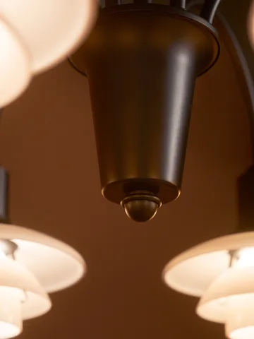 PH 1/1 Chandelier Centenary Edition kattokruunu - Brass-dusty terracotta, 9 käsivartta - Louis Poulsen