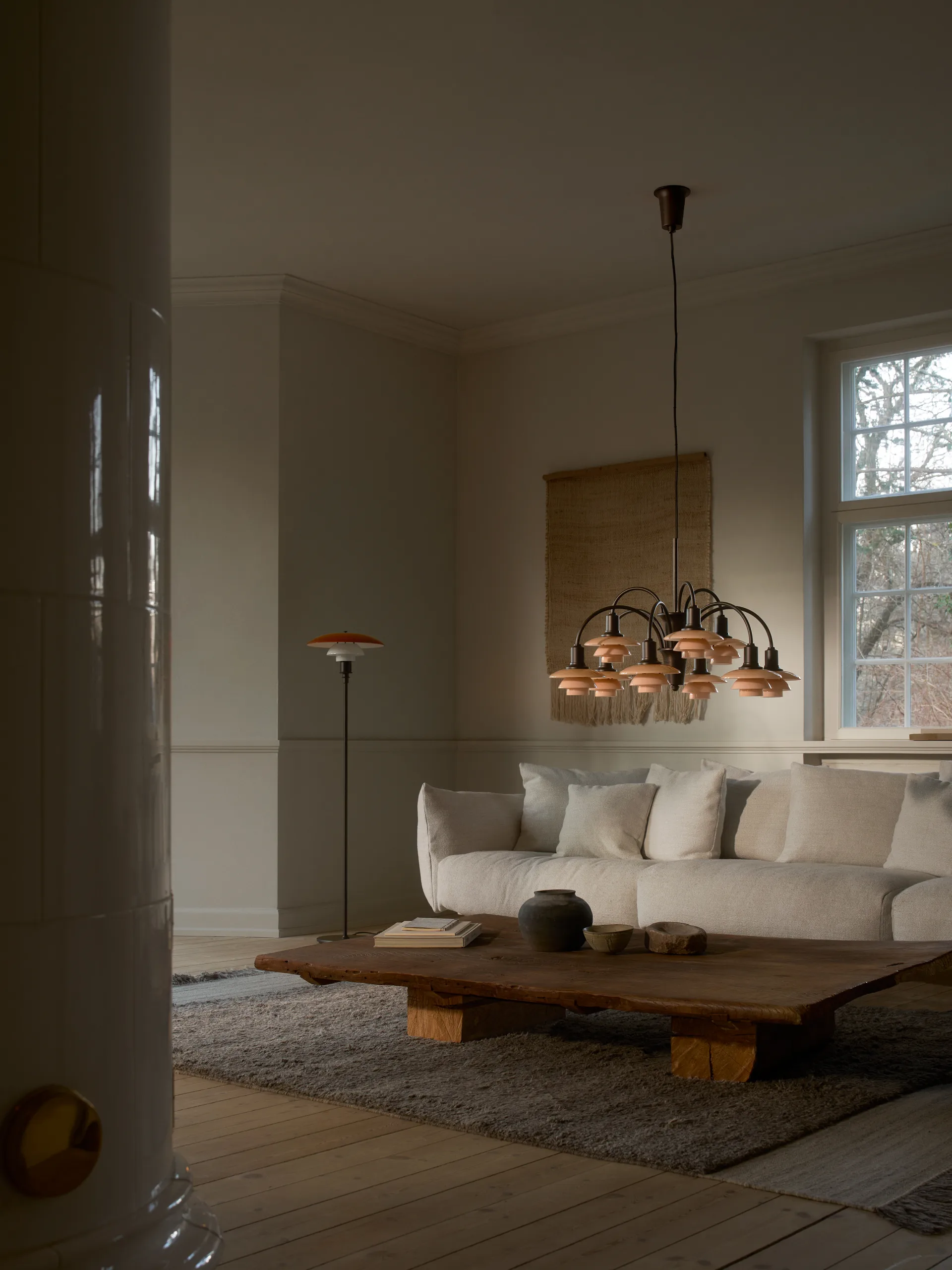 PH 1/1 Chandelier Centenary Edition kattokruunu, Brass-dusty terracotta, 9 käsivartta Louis Poulsen