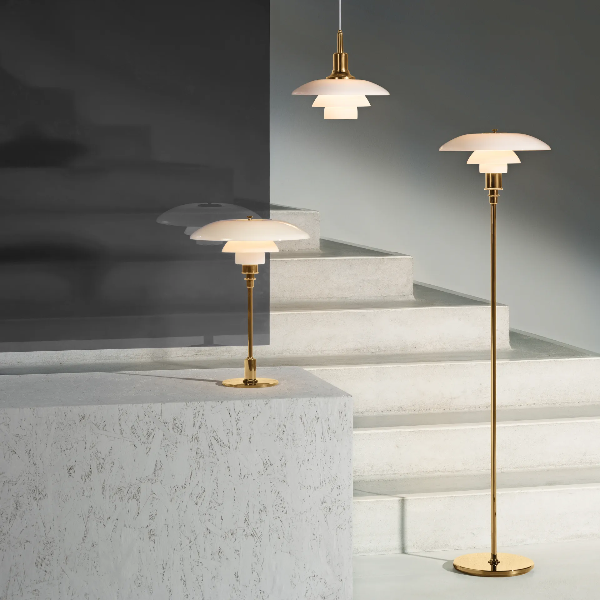 PH 3½-2½ -jalkalamppu, Messinki Louis Poulsen