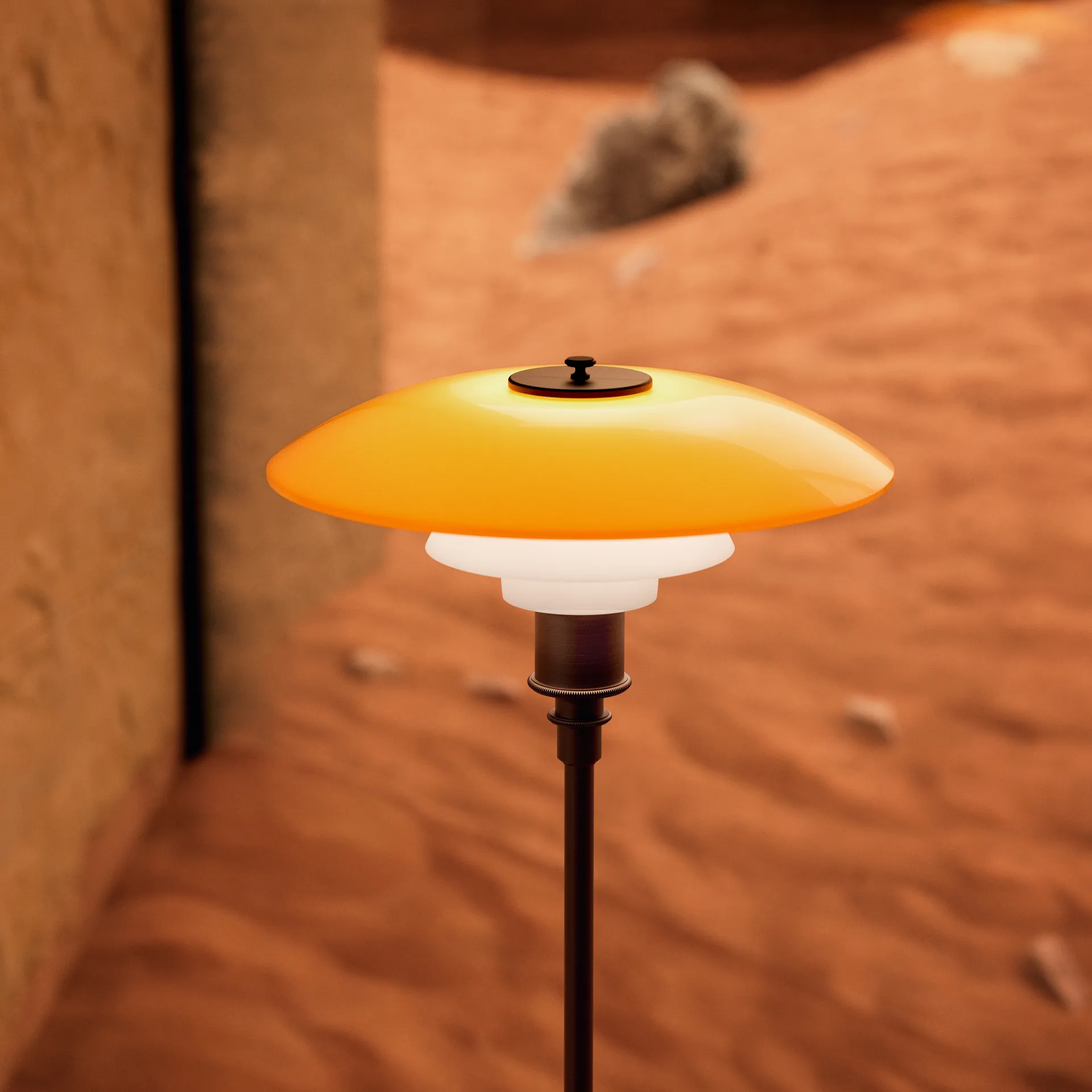 PH 3½-2½ lattiavalaisin Centenary Edition, Amber-opaalivalkoinen Louis Poulsen