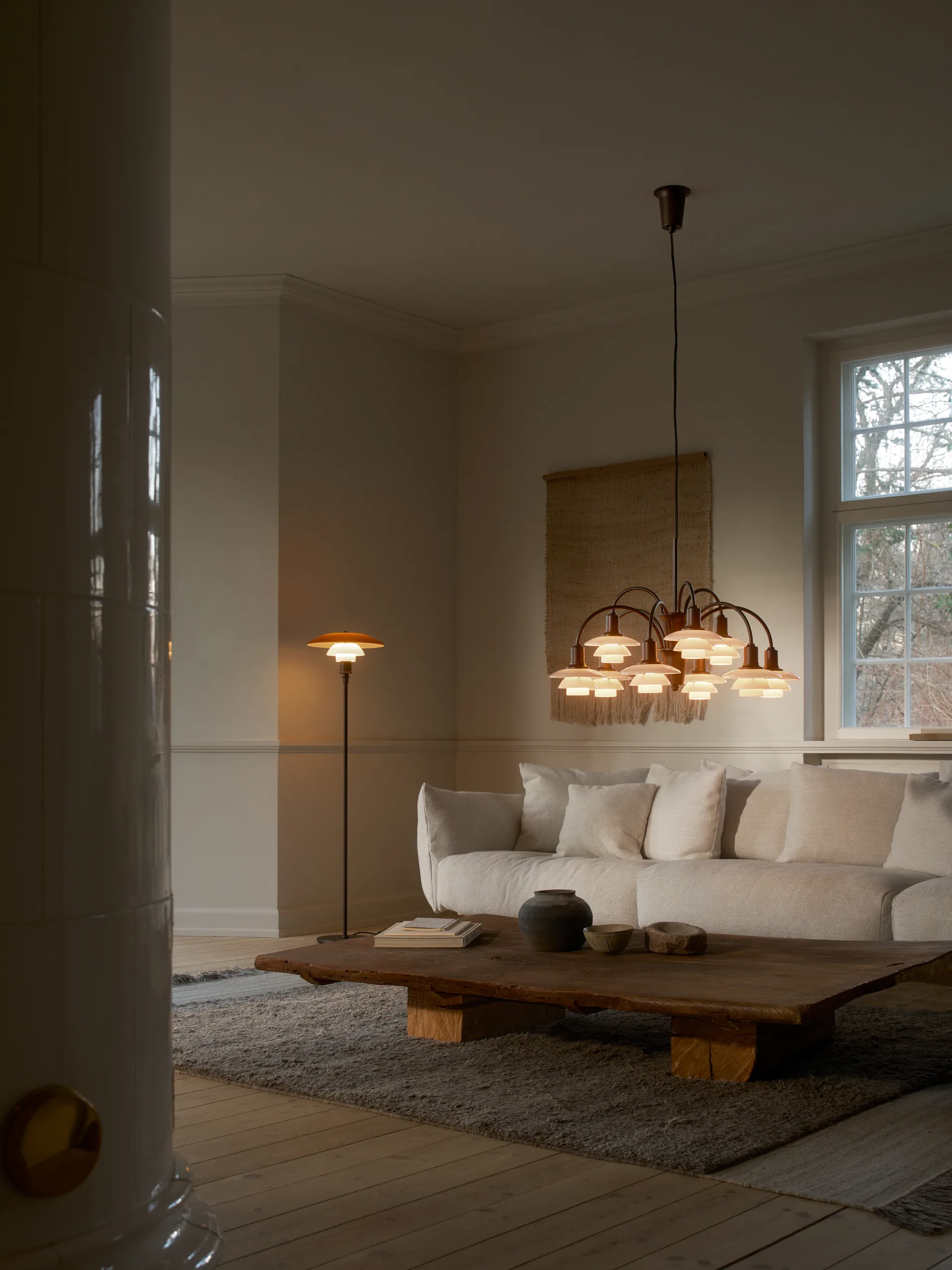 PH 3½-2½ lattiavalaisin Centenary Edition, Amber-opaalivalkoinen Louis Poulsen