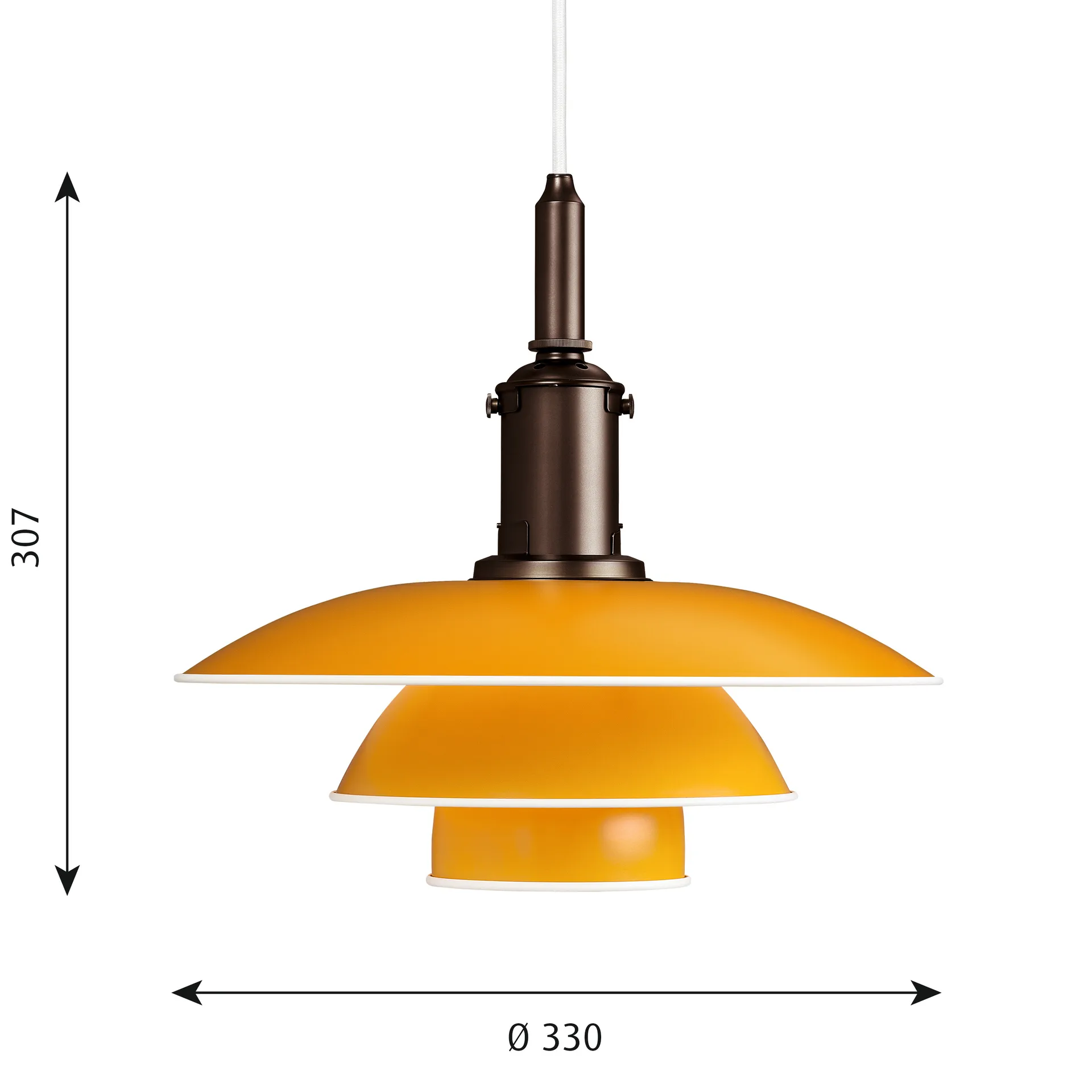 PH 3½-3 -kattolamppu, Keltainen Louis Poulsen