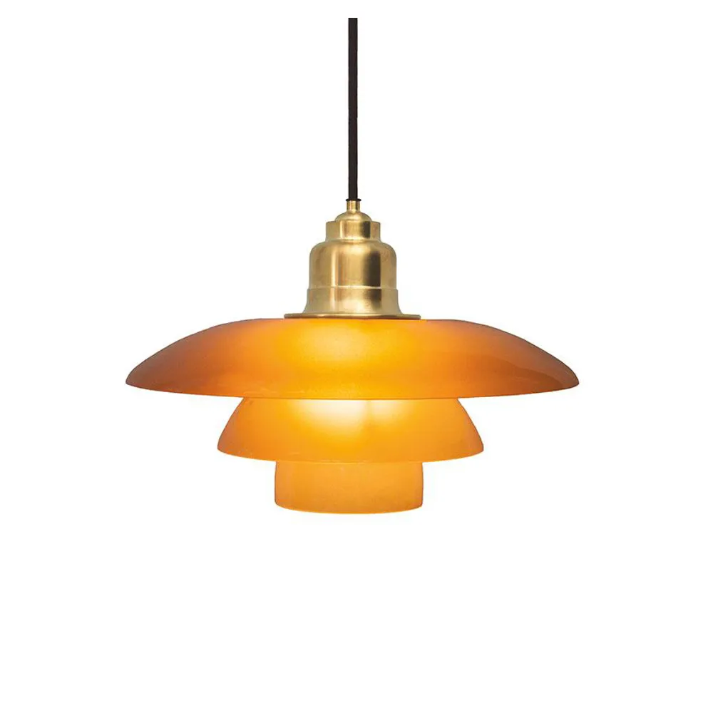 PH 3½-3 lasia riippuvalaisin, Meripihkanvärinen lasi, limited edition Louis Poulsen