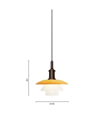 PH 3/3 penel Centenary Edition lamppu - Amber-Opal white - Louis Poulsen