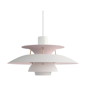 PH 5 Anniversary Juhlaeditio riippuvalaisin - Matte white-pale rose - Louis Poulsen