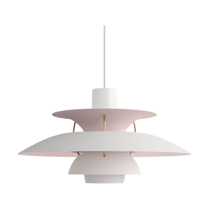 PH 5 Anniversary Juhlaeditio riippuvalaisin - Matte white-pale rose - Louis Poulsen