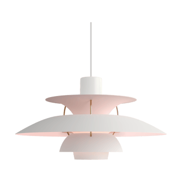PH 5 Anniversary Juhlaeditio riippuvalaisin - Matte white-pale rose - Louis Poulsen