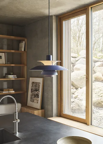 PH 5 -kattovalaisin - Ø300, Monochrom dusty indigo - Louis Poulsen