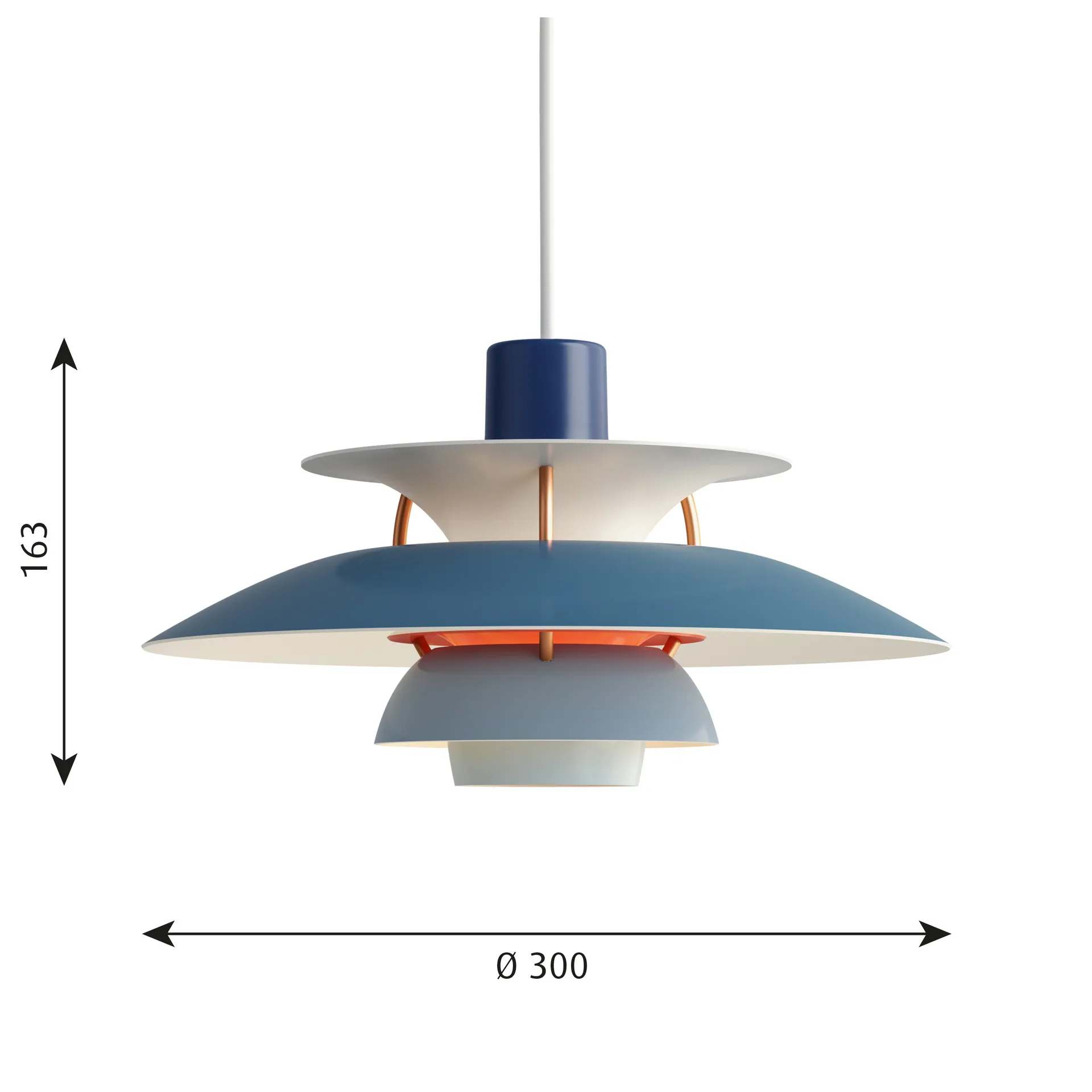 PH 5 MINI -kattovalaisin, Sininen Louis Poulsen