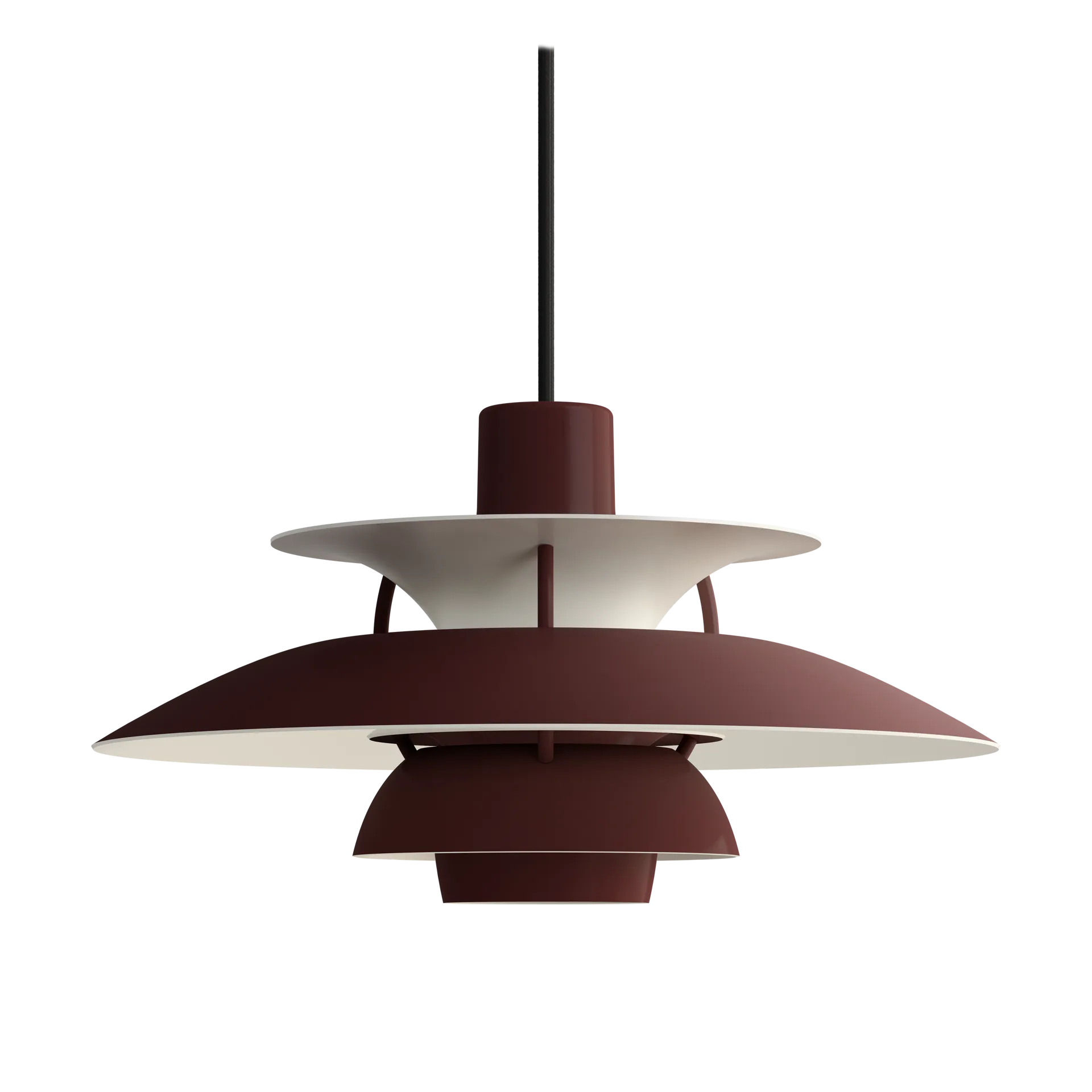 PH 5 MINI -riippuvalaisin, yksivärinen, Burgundy Louis Poulsen