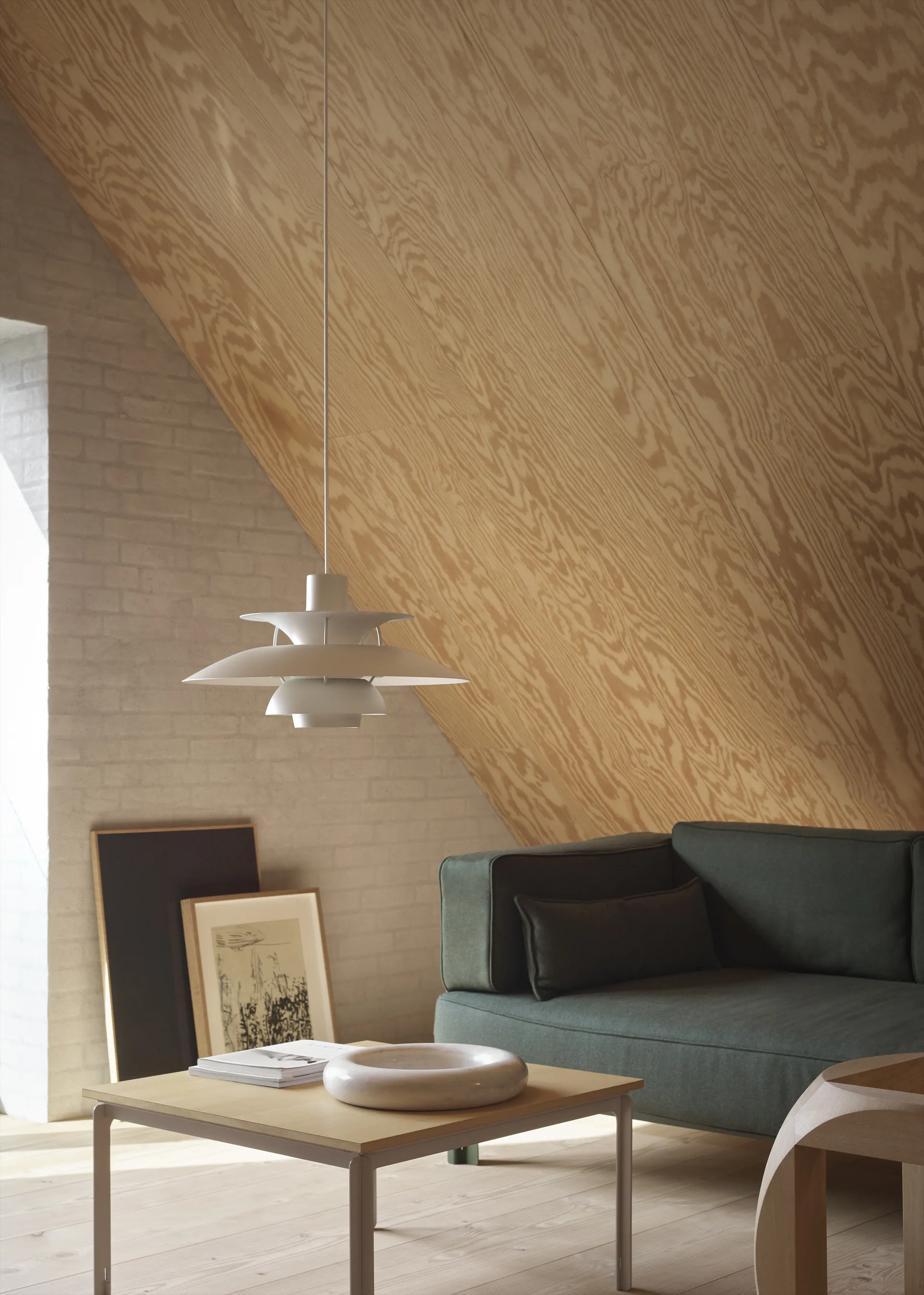 PH 5 MINI -riippuvalaisin, yksivärinen, Pale pewter Louis Poulsen