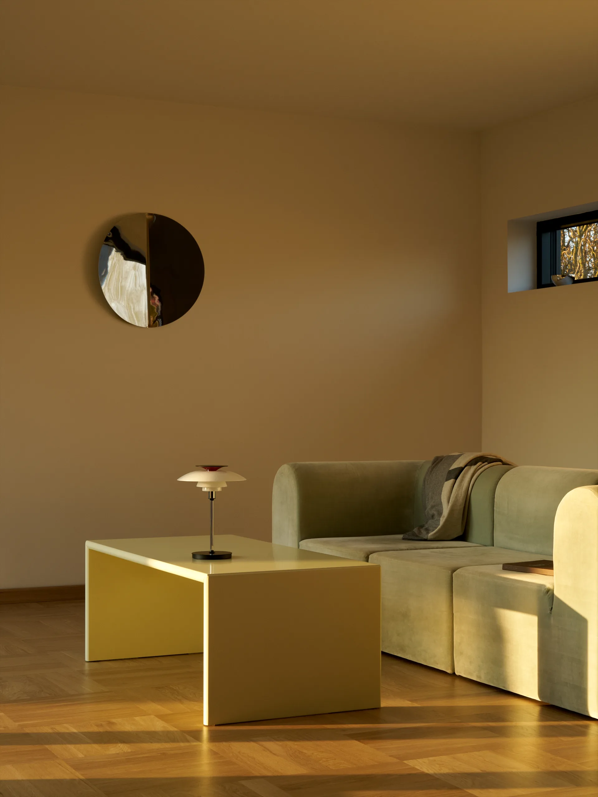 PH 80 kannettava pöytälamppu, Valkoinen opaali, kromattu Louis Poulsen