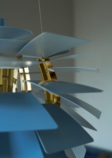 PH Artichoke -kattolamppu Ø48 cm - Dusty blue-brass metallised - Louis Poulsen