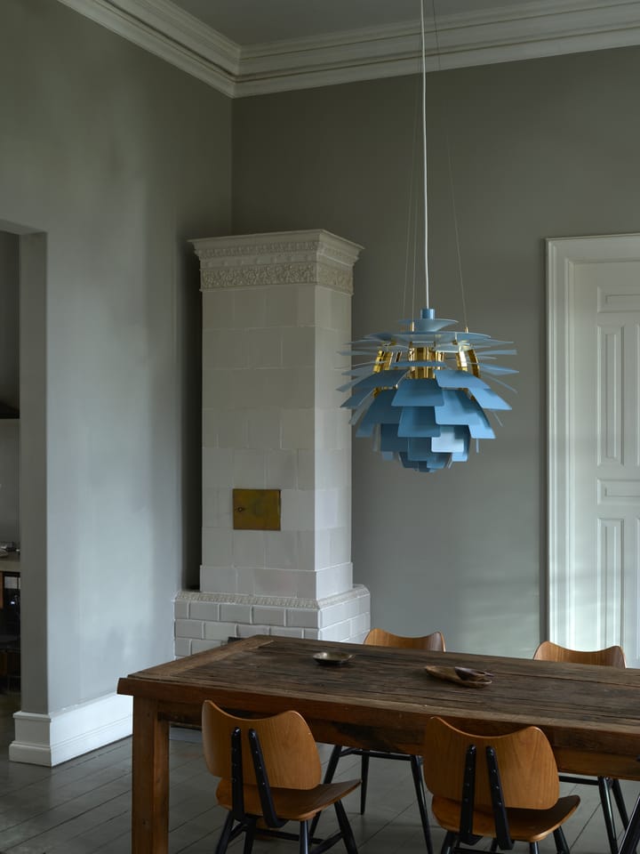 PH Artichoke -kattolamppu Ø48 cm, Dusty blue-brass metallised Louis Poulsen