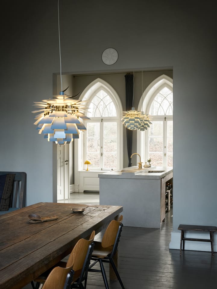 PH Artichoke -kattolamppu Ø48 cm, Dusty blue-brass metallised Louis Poulsen