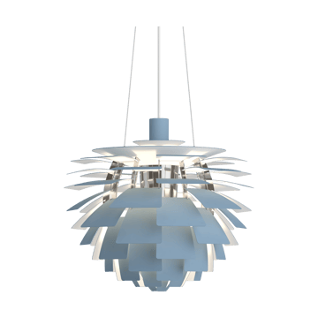 PH Artichoke -kattolamppu Ø48 cm - Dusty blue-high lustre chrome plated - Louis Poulsen