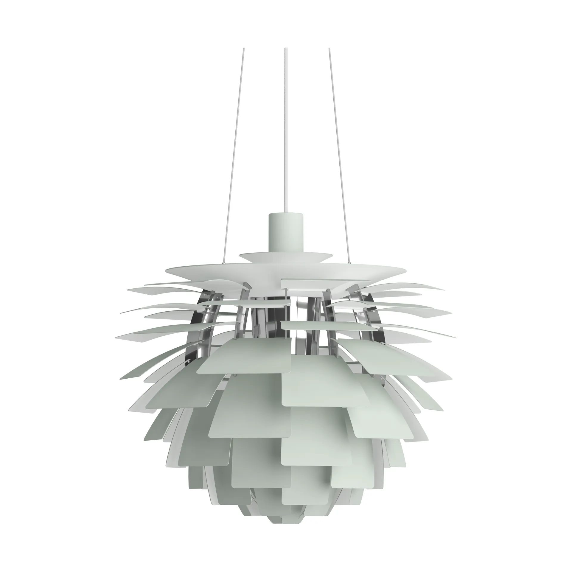 PH Artichoke -kattolamppu Ø48 cm, Dusty green-high lustre chrome plated Louis Poulsen