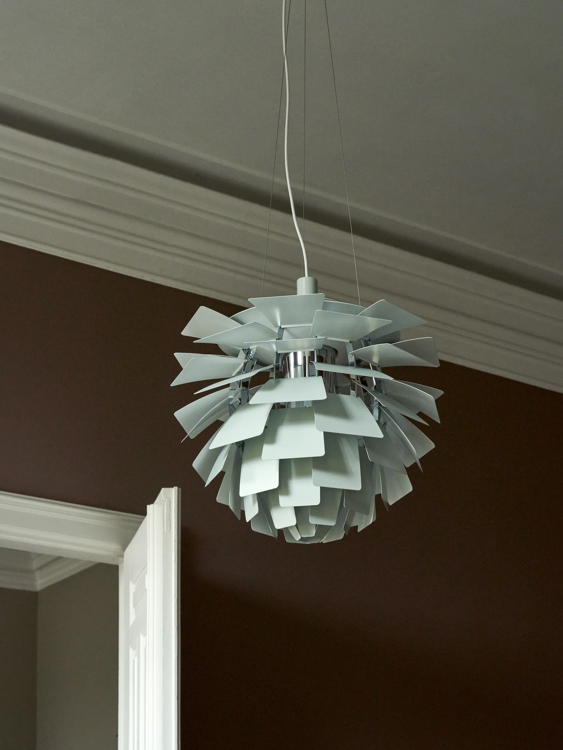 PH Artichoke -kattolamppu Ø48 cm, Dusty green-high lustre chrome plated Louis Poulsen