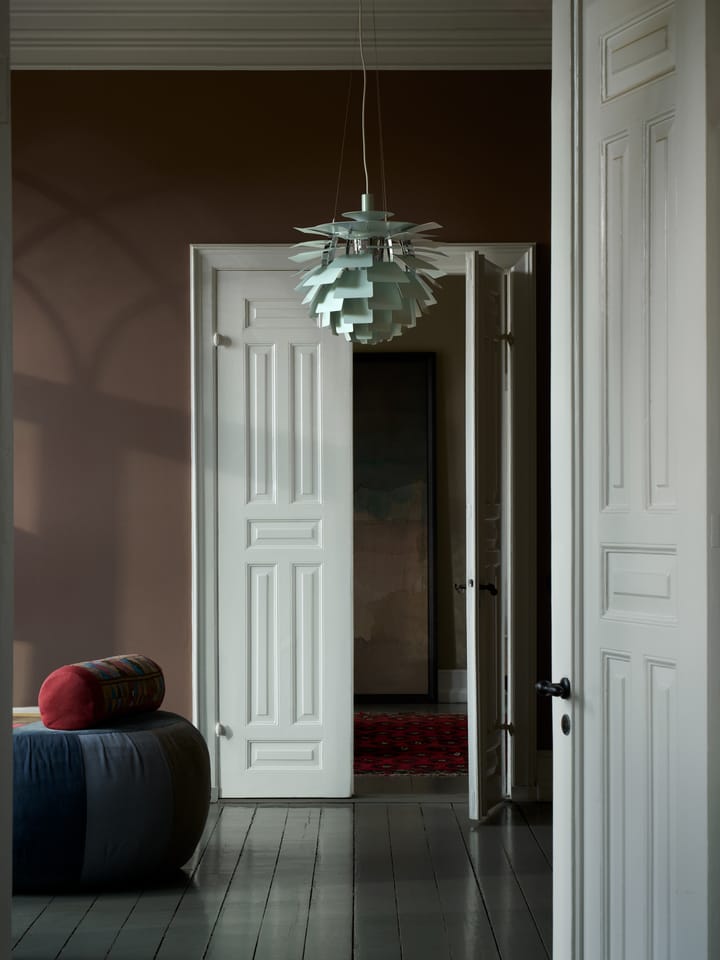 PH Artichoke -kattolamppu Ø48 cm, Dusty green-high lustre chrome plated Louis Poulsen