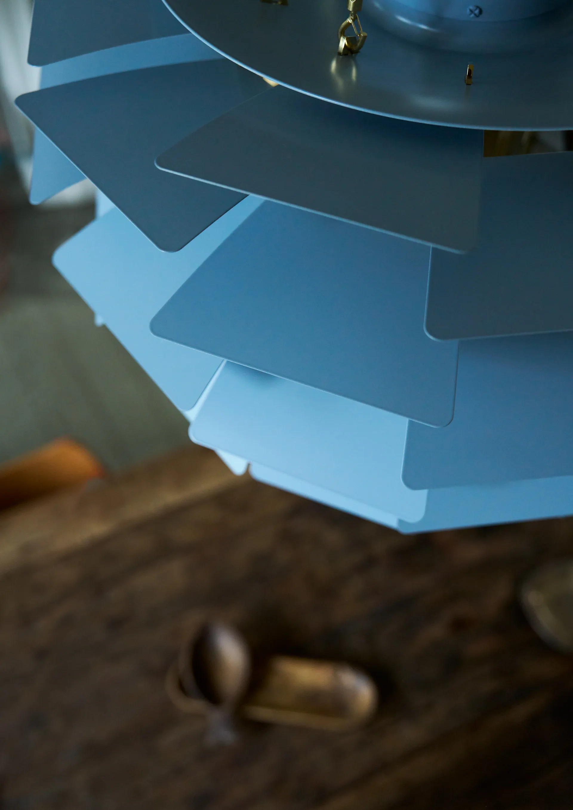 PH Artichoke -kattolamppu Ø60 cm, Dusty blue-brass metallised Louis Poulsen