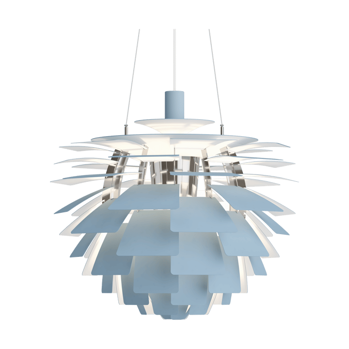 PH Artichoke -kattolamppu Ø60 cm, Dusty blue-high lustre chrome plated Louis Poulsen