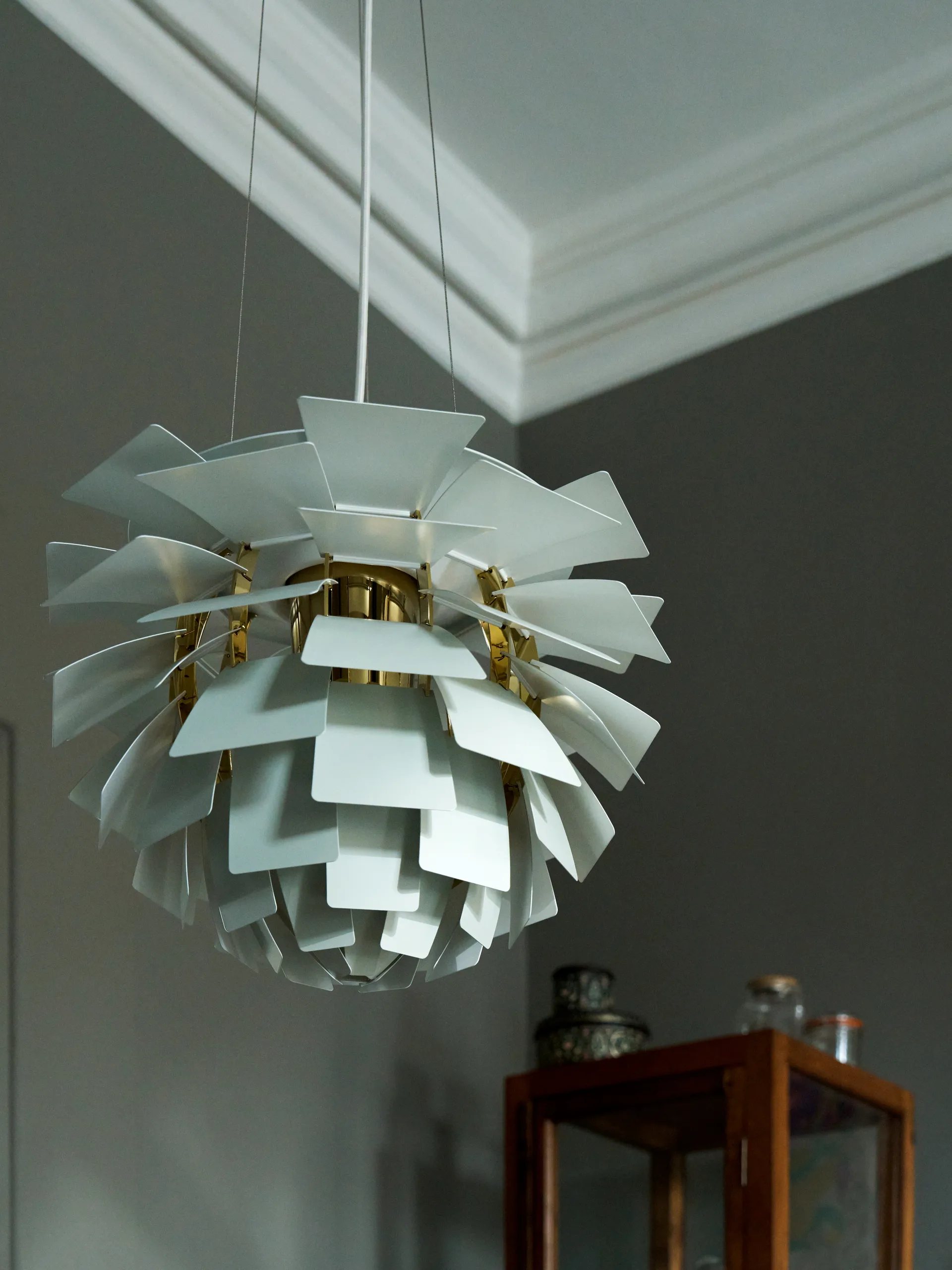 PH Artichoke -kattolamppu Ø60 cm, Dusty green-brass metallised Louis Poulsen