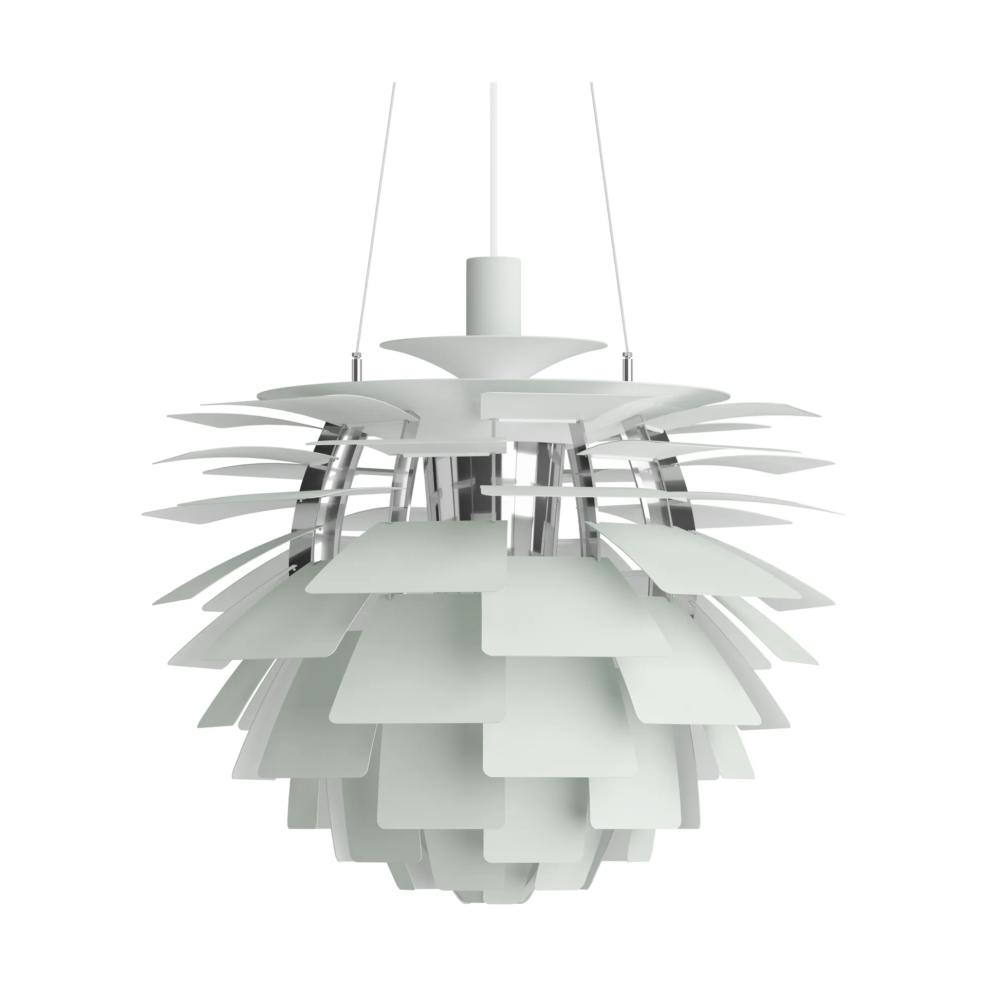 PH Artichoke -kattolamppu Ø60 cm, Dusty green-high lustre chrome plated Louis Poulsen