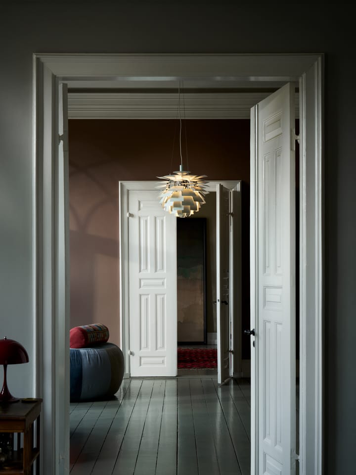 PH Artichoke -kattolamppu Ø60 cm, Dusty green-high lustre chrome plated Louis Poulsen