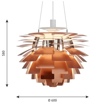 PH Artichoke -kattolamppu Ø60 cm - Kupari - Louis Poulsen