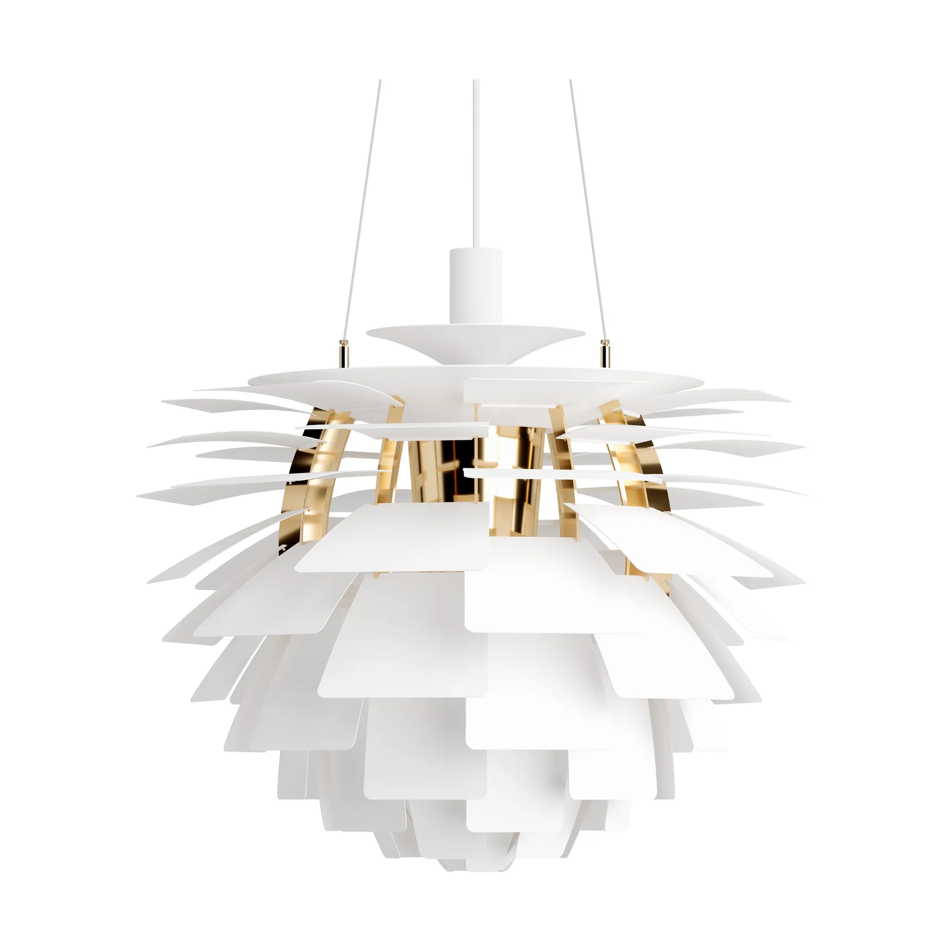 PH Artichoke -kattolamppu Ø60 cm, Soft white-brass metallised Louis Poulsen