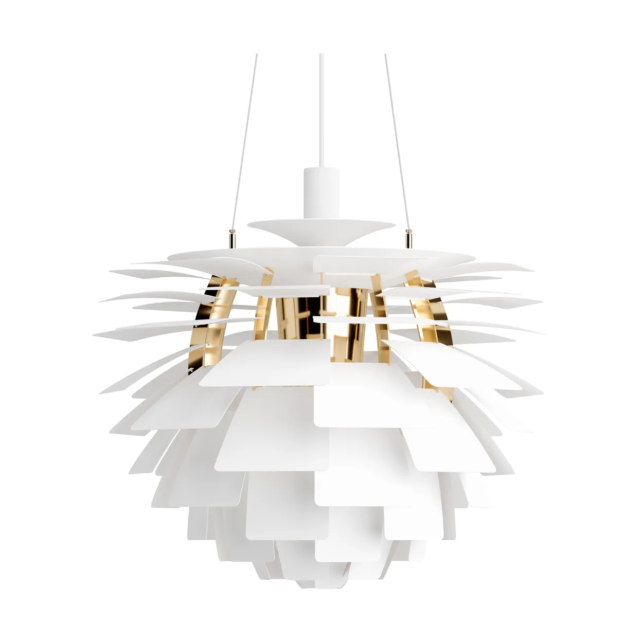 Louis Poulsen PH Artichoke -kattolamppu Ø60 cm Soft white-brass metallised