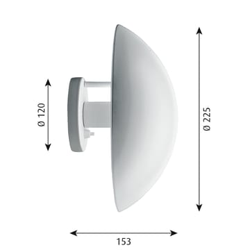 PH Hat -seinälamppu Ø22,5 cm - Valkoinen - Louis Poulsen