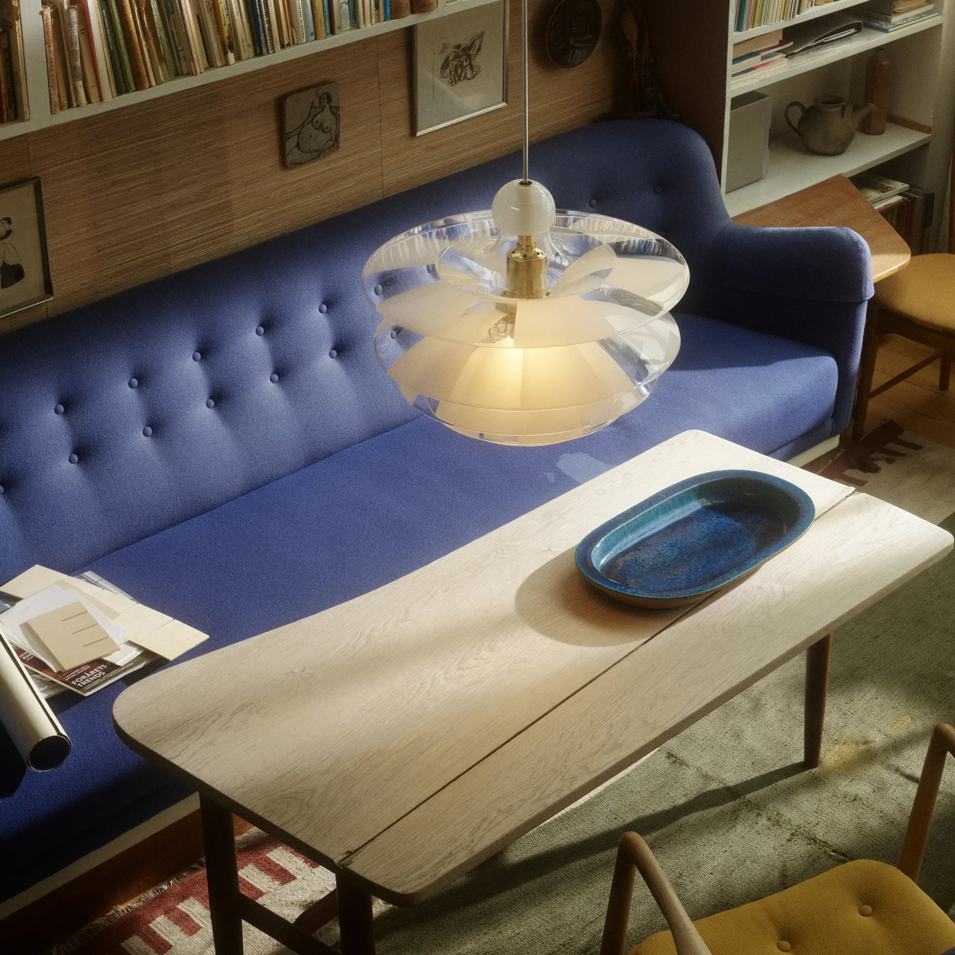 PH Septima -riippuvalaisin Ø 50 cm, Lasi Louis Poulsen