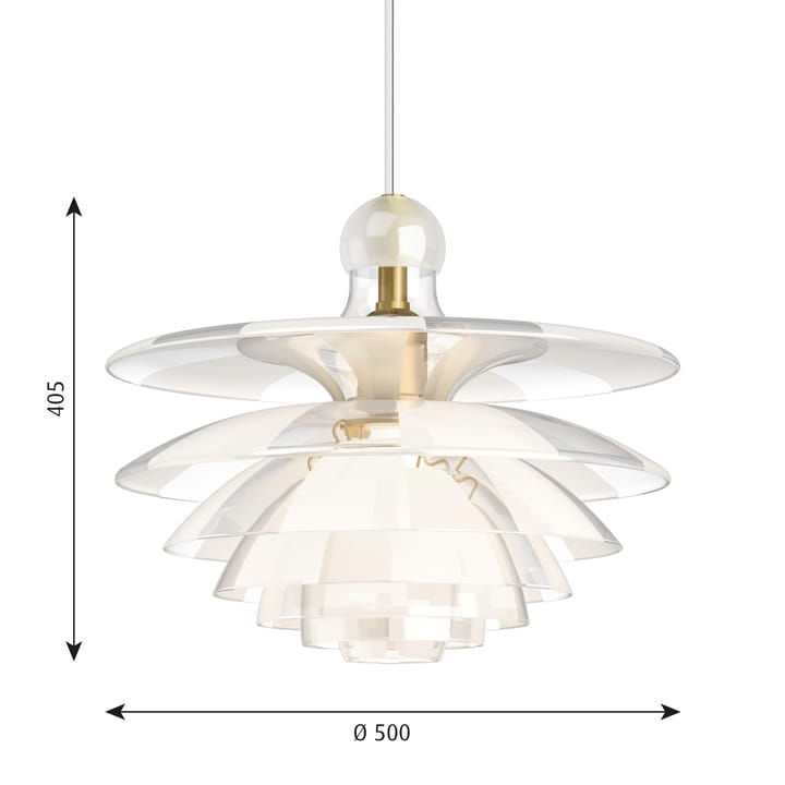 PH Septima -riippuvalaisin Ø 50 cm, Lasi Louis Poulsen