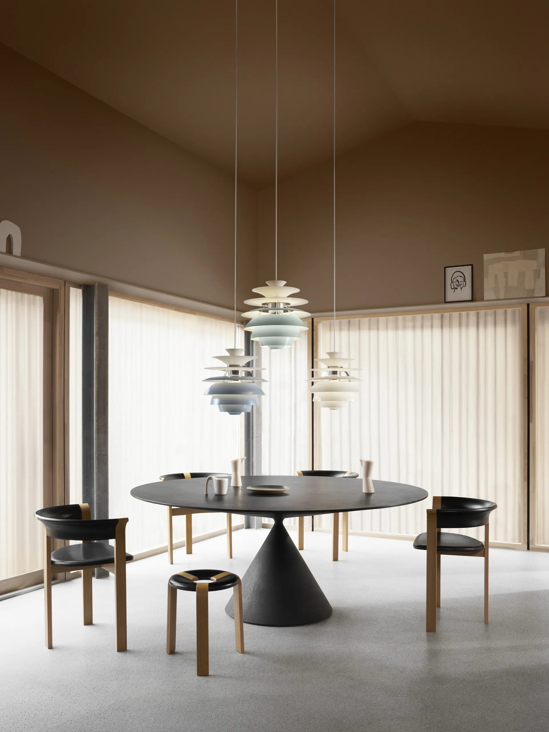 PH Snowball -kattolamppu, Soft white-chrome Louis Poulsen