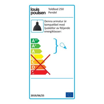 Toldbod 250 -riippuvalaisin - Musta - Louis Poulsen