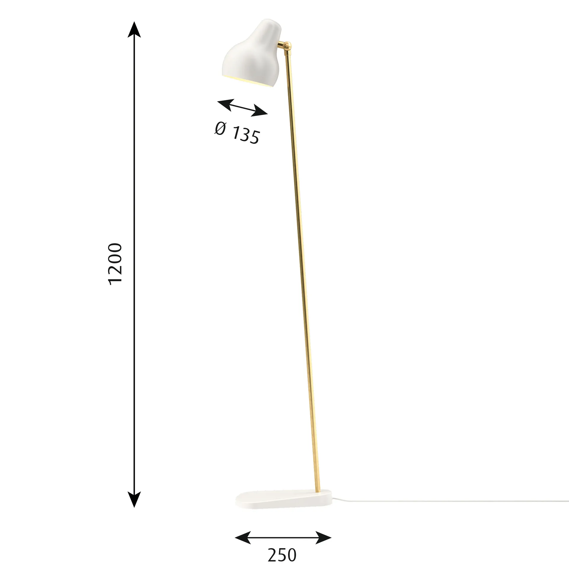 VL38 -jalkalamppu, Valkoinen Louis Poulsen