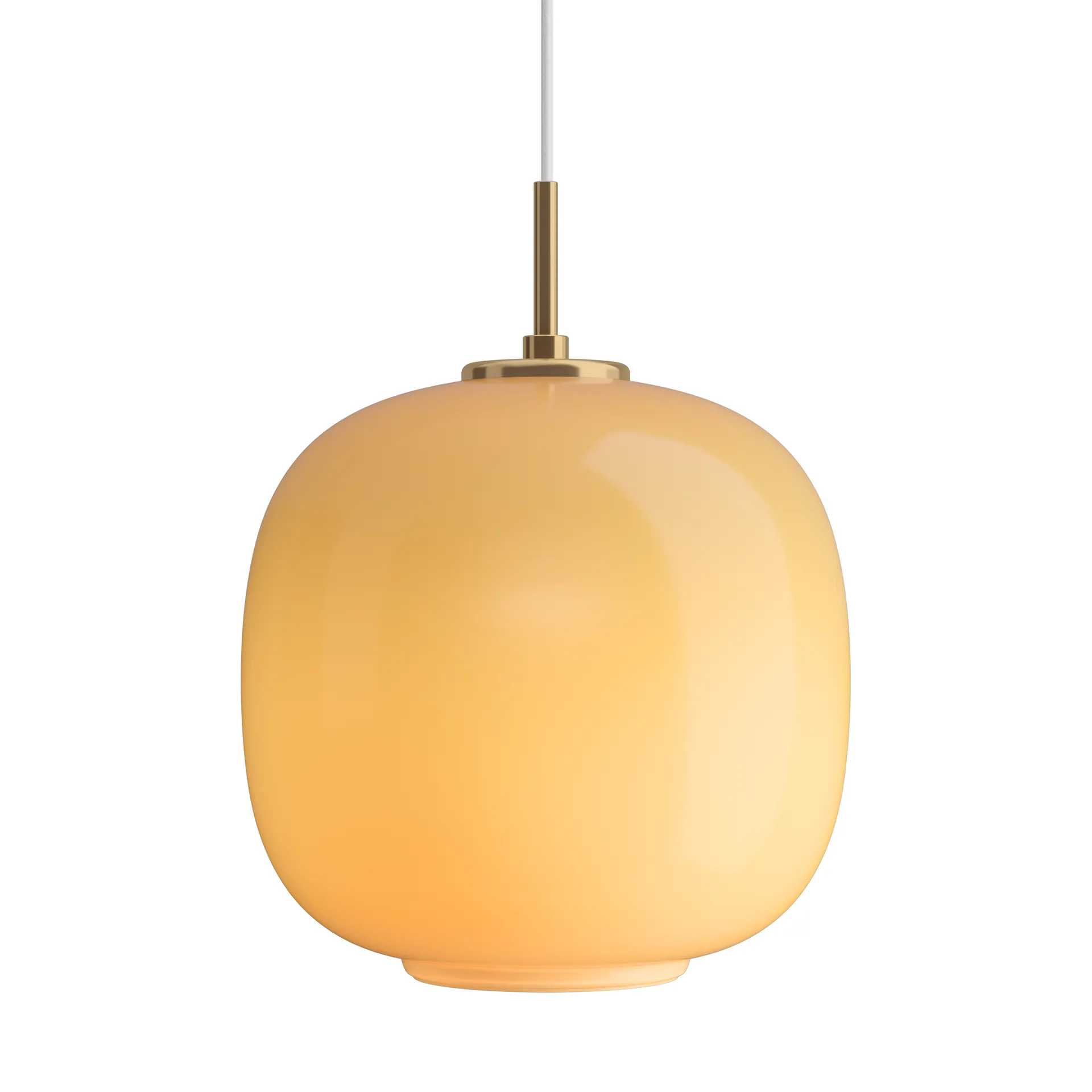 VL45 Radiohus kattolamppu Ø25 cm, Brass-amber glass Louis Poulsen